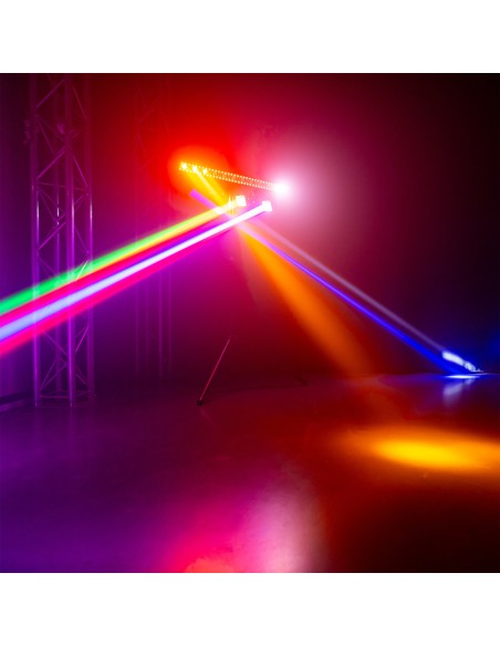 SHOWBAR GO EDGE CON 4 CABEZAS MÓVILES Y BARRA LED/ESTROBOSCÓPICA