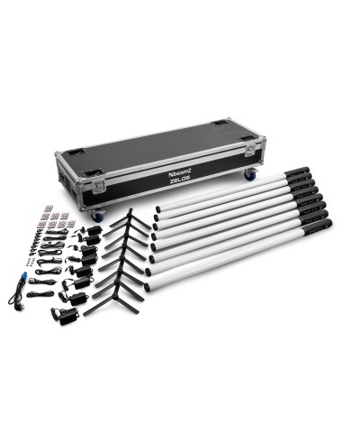 SET DE TUBOS LED ZELOS RGBW PARA INTERIOR Y EXTERIOR, 8 UNIDADES