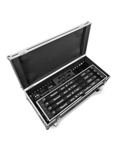 ZEUS JUEGO DE TUBOS DE BATERÍA RGBW JUEGO DE 8 EN FLIGHTCASE