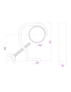 CC63B GANCHO DE MONTAJE NEGRO 2