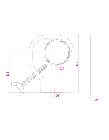 CC63B GANCHO DE MONTAJE NEGRO