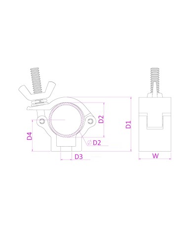 BC35-75 GARRA COMPACTA SLIMLINE 75KG ALU