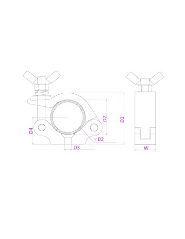 BC50-200 GARRA SLIMLINE 250KG ALU