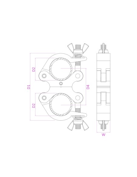 BC50-200D GARRA GIRATORIA SLIMLINE 200KG ALU