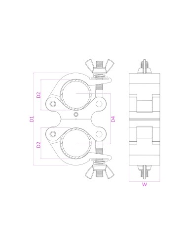 BC50-500D GARRA GIRATORIA 500KG ALU