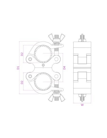 BC50-500D GARRA GIRATORIA 500KG ALU