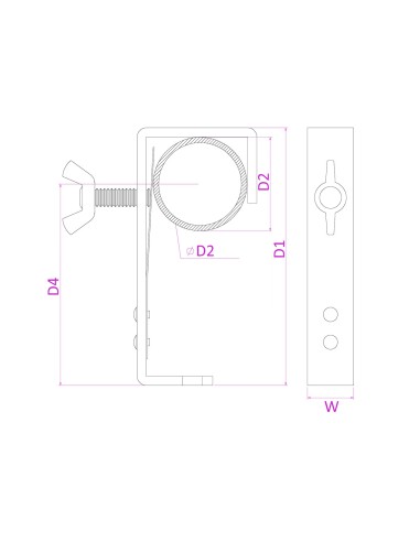 BCQ50B-50 GANCHO DE MONTAJE QUICK LOCK NEGRO 50KG