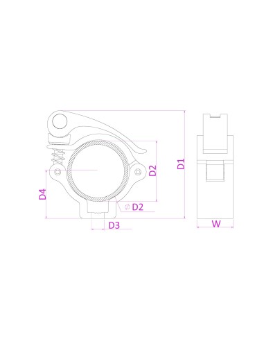 BC50-50 GARRA DE AGARRE RÁPIDO ALU