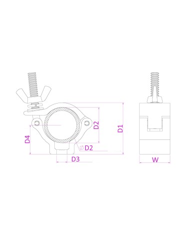 BC38-75 GARRA COMPACTA SLIMLINE ALU