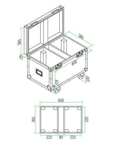 InicioIluminacionAccessories beamZ FC1912 FLIGHTCASE PARA 2X MHL1912 vista 17