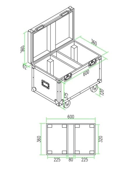 InicioIluminacionAccessories beamZ FC1912 FLIGHTCASE PARA 2X MHL1912 vista 17
