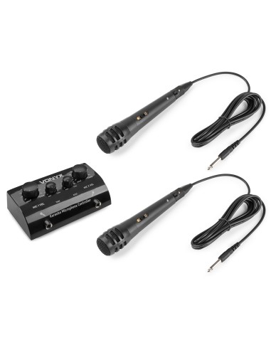 AV430B CONTROLADOR MICRÓFONOS KARAOKE NEGRO