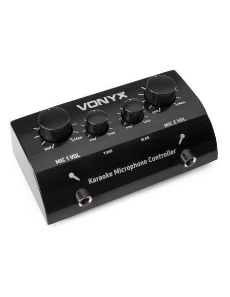 AV430B CONTROLADOR MICRÓFONOS KARAOKE NEGRO