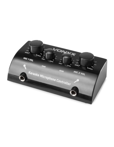 AV430B CONTROLADOR MICRÓFONOS KARAOKE NEGRO