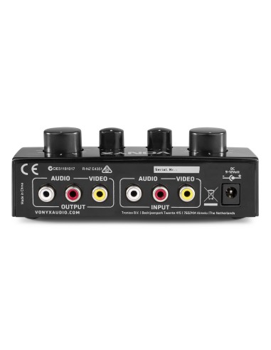 AV430B CONTROLADOR MICRÓFONOS KARAOKE NEGRO