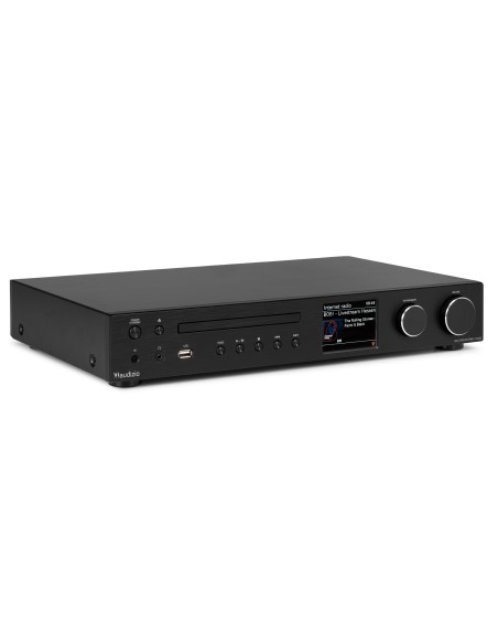 BOLZANO RECEPTOR DE INTERNET CON AMPLICADOR, DAB+ Y REPRODUCTOR CD NEGRO
