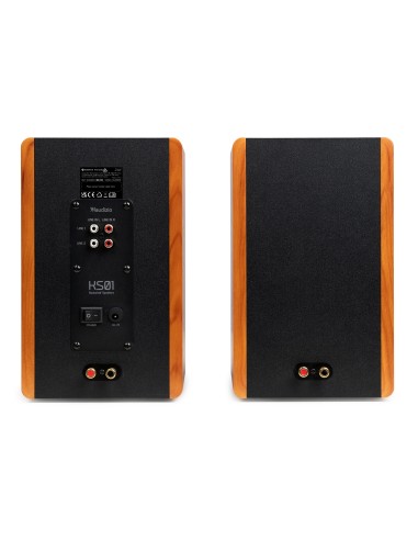 KS01 JUEGO DE ALTAVOCES DE ESTANTERÍA ACTIVOS 80W MADERA