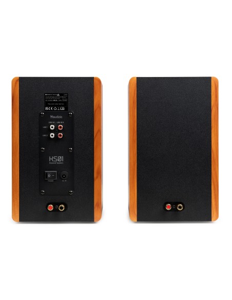 KS01 JUEGO DE ALTAVOCES DE ESTANTERÍA ACTIVOS 80W MADERA