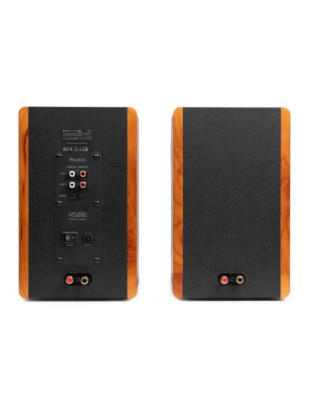KS01B JUEGO DE ALTAVOCES DE ESTANTERÍA ACTIVOS 120W BT MADERA
