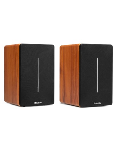 KS01B JUEGO DE ALTAVOCES DE ESTANTERÍA ACTIVOS 120W BT MADERA
