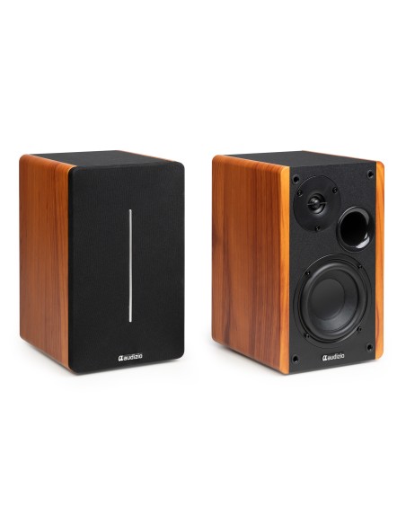 KS01B JUEGO DE ALTAVOCES DE ESTANTERÍA ACTIVOS 120W BT MADERA