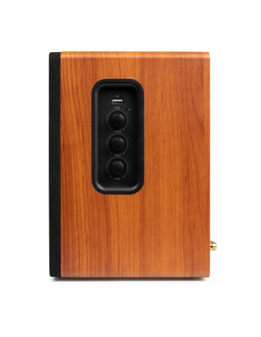 KS01B JUEGO DE ALTAVOCES DE ESTANTERÍA ACTIVOS 120W BT MADERA