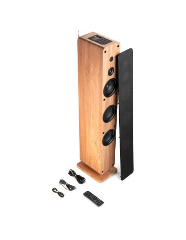 ARCO ALTAVOZ DE TORRE ACTIVA CON DAB MADERA CLARA