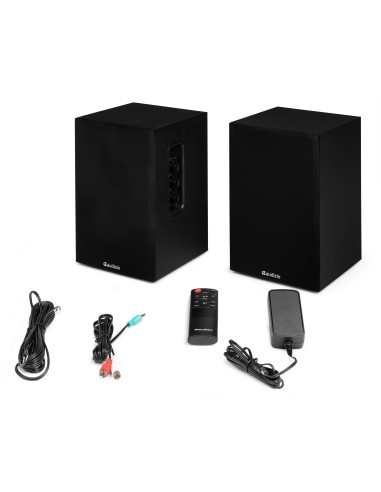 KS02 JUEGO DE ALTAVOCES DE ESTANTERÍA ACTIVOS 80W BT NEGRO