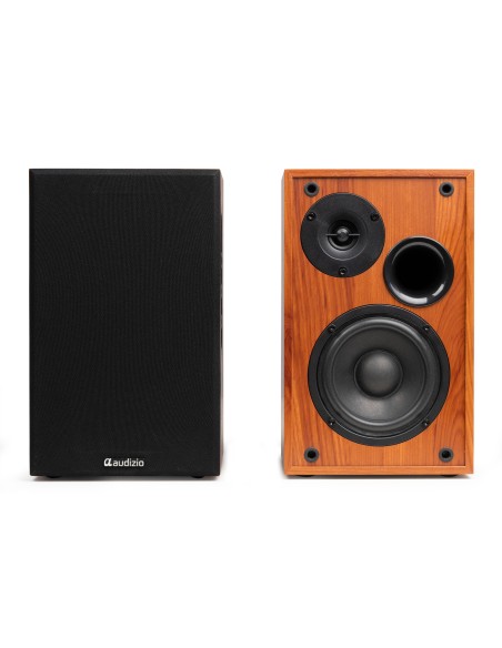 KS02 JUEGO DE ALTAVOCES DE ESTANTERÍA ACTIVOS 80W BT MADERA