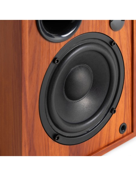 KS02 JUEGO DE ALTAVOCES DE ESTANTERÍA ACTIVOS 80W BT MADERA