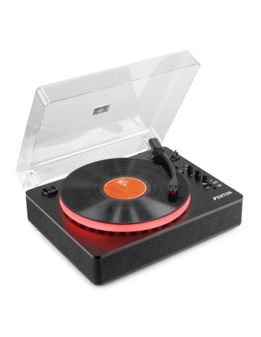 RP162LED GIRADISCOS CON BT IN/OUT NEGRO