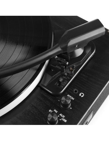 RP162LED GIRADISCOS CON BT IN/OUT NEGRO