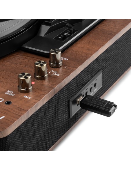 RP162 GIRADISCOS HQ BT MADERA DE NOGAL