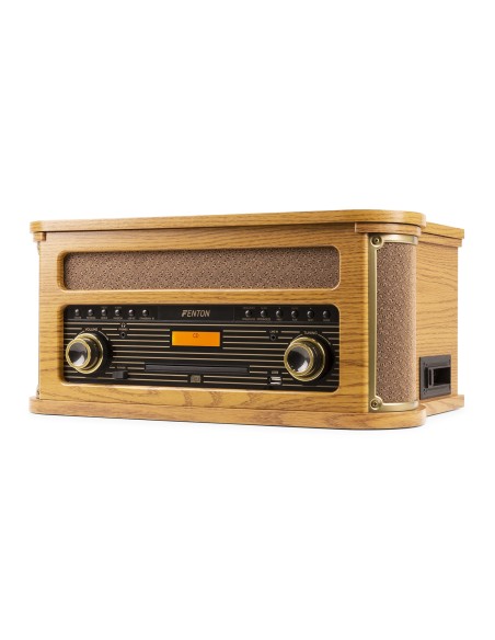 MEMPHIS GIRADISCOS VINTAGE MADERA CLARA