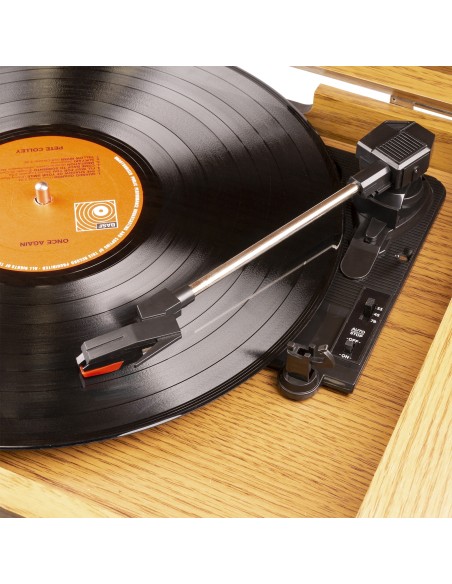 MEMPHIS GIRADISCOS VINTAGE MADERA CLARA