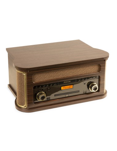 MEMPHIS GIRADISCOS VINTAGE MADERA OSCURA