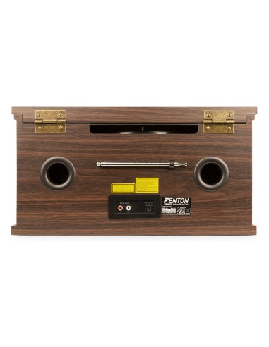 MEMPHIS GIRADISCOS VINTAGE MADERA OSCURA