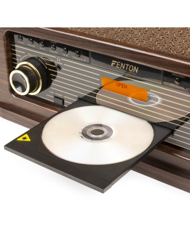 MEMPHIS GIRADISCOS VINTAGE MADERA OSCURA