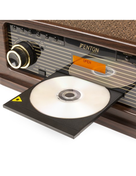 MEMPHIS GIRADISCOS VINTAGE MADERA OSCURA