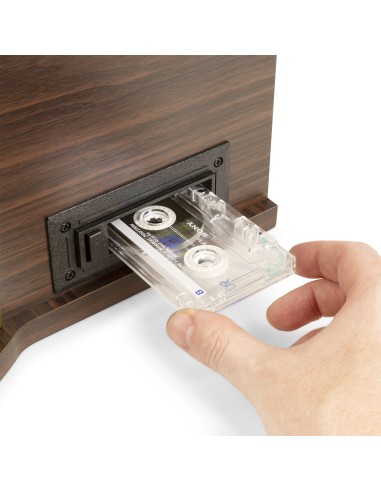 MEMPHIS GIRADISCOS VINTAGE MADERA OSCURA