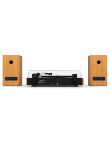 RP337BB TOCADISCOS VINTAGE CON ALTAVOCES BT INALÁMBRICOS BAMBÚ