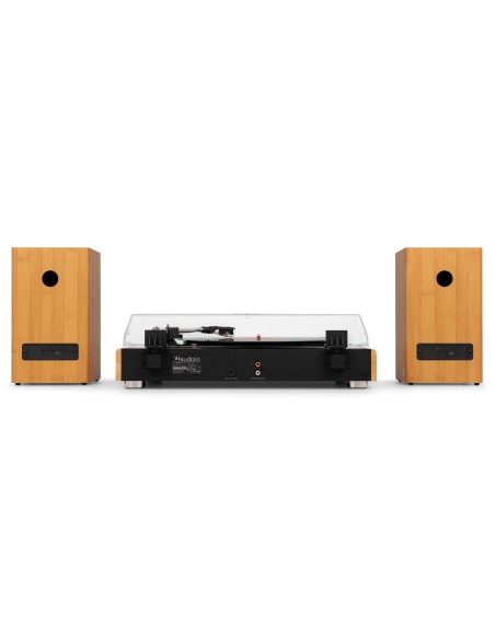 RP337BB TOCADISCOS VINTAGE CON ALTAVOCES BT INALÁMBRICOS BAMBÚ