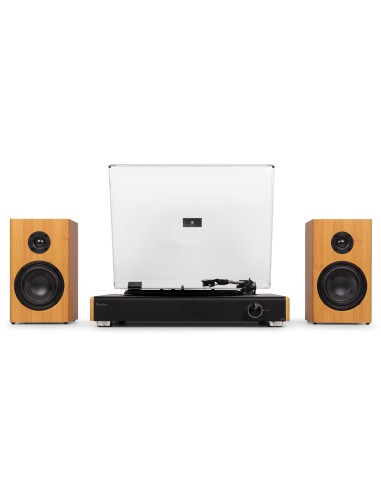 RP337BB TOCADISCOS VINTAGE CON ALTAVOCES BT INALÁMBRICOS BAMBÚ