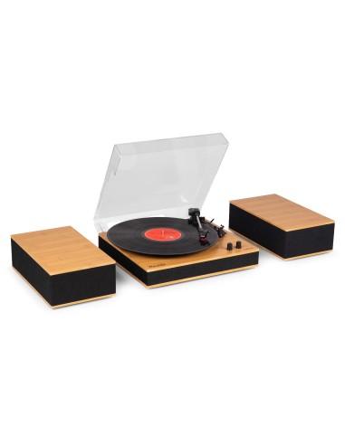 TUPELO TOCADISCOS BT CON 2 ALTAVOCES BAMBÚ