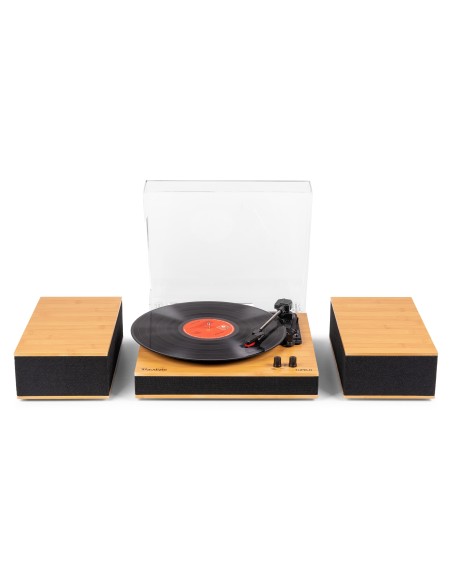 TUPELO TOCADISCOS BT CON 2 ALTAVOCES BAMBÚ