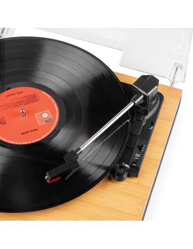 TUPELO TOCADISCOS BT CON 2 ALTAVOCES BAMBÚ