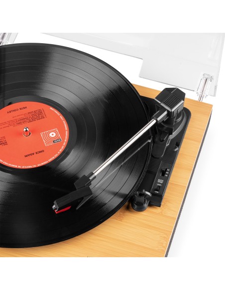 TUPELO TOCADISCOS BT CON 2 ALTAVOCES BAMBÚ