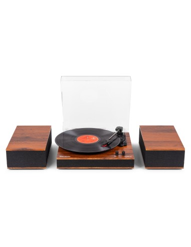 TUPELO TOCADISCOS BT CON 2 ALTAVOCES MADERA