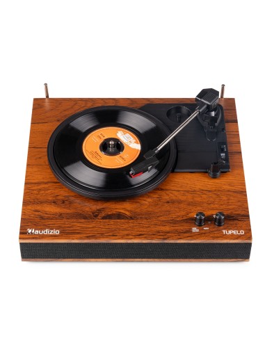 TUPELO TOCADISCOS BT CON 2 ALTAVOCES MADERA