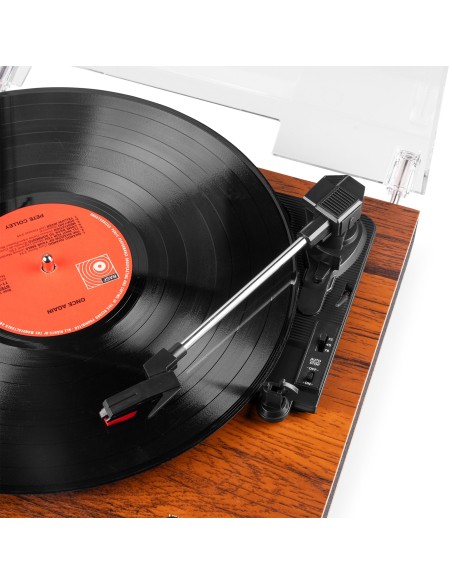 TUPELO TOCADISCOS BT CON 2 ALTAVOCES MADERA